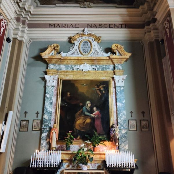 SANTUARIO DI PUIANELLO (MO)- Dipinto Gesù Cristo con la Madonna e San Giovanni