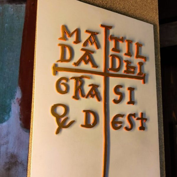Castello di Canossa (RE) - Pannello con firma Matilde Di Canossa
