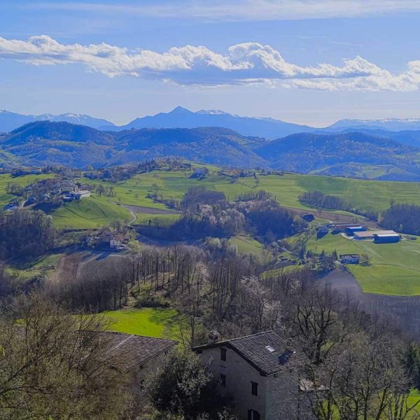 Castello di Sarzano (RE) - Vista panoramica sulle colline
