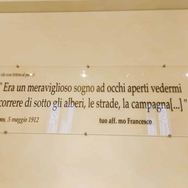 Museo Francesco Baracca (RA) - Riquadro con citazione di Francesco Baracca