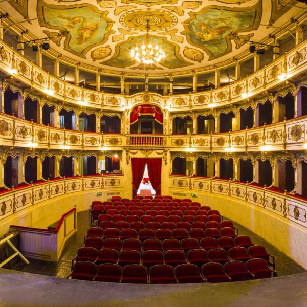 Teatro Verdi di Busseto (PR) - Vista dal palco sulle gallerie