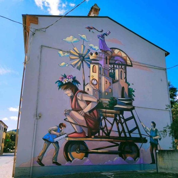 Murales nel borgo di Casola Valsenio