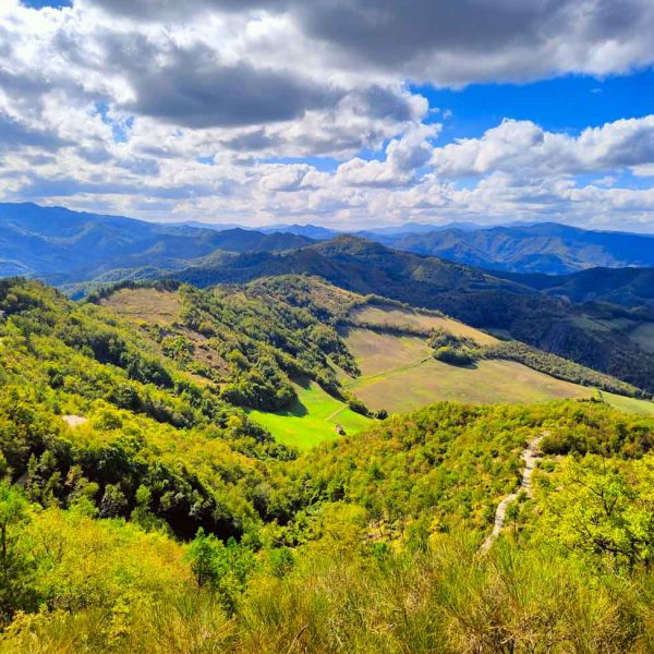 Veduta panoramica dal Monte Battaglia a Casola Valsenio